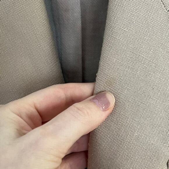 Stella McCartney Women's 40 US 4/6 Tan Blazer Jacket Single Button Breasted FLAW - Picture 6 of 16